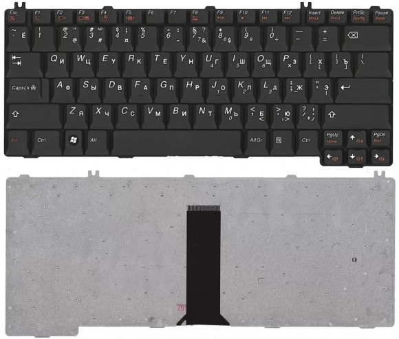 Клавиатура для ноутбука Lenovo IdeaPad 3000, C100, C200, N100, N200, N220, N440, N500, V100, V200, Y500, черная