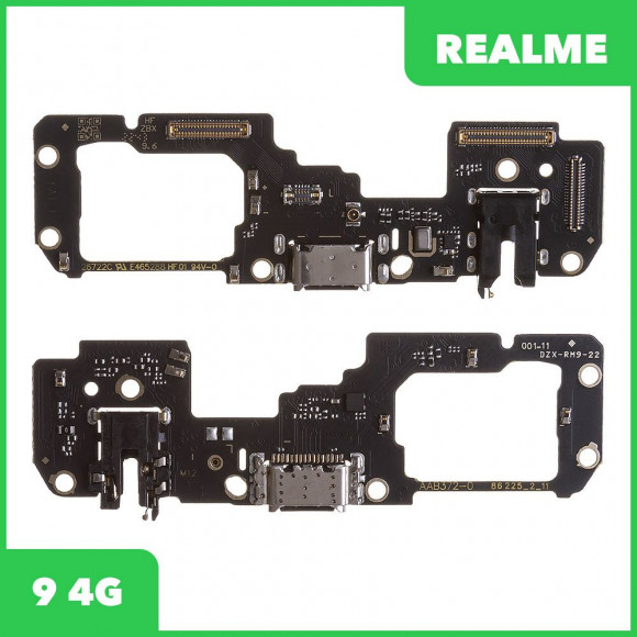 Системный разъем (разъем зарядки) для Realme 9 4G (RMX3521), разъем гарнитуры, микрофон