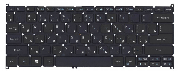 Клавиатура Acer Aspire swift 5 черная с подсветкой
