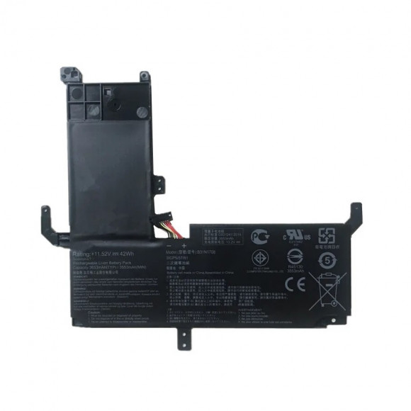 Аккумулятор для Asus (B31N1708) VivoBook Flip 15 TP510, 42Wh, 3653mAh, 11.52V