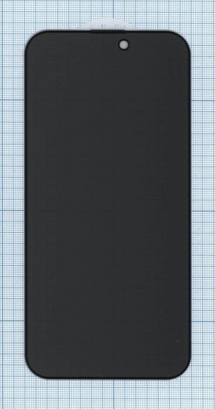 Защитное стекло Privacy "Анти-шпион" для Apple iPhone 14 Pro Max черное