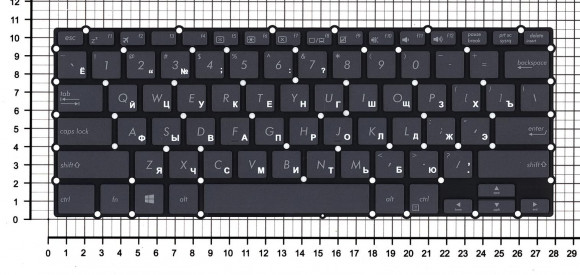 Клавиатура для ноутбука Asus NovaGo TP370QL, черная