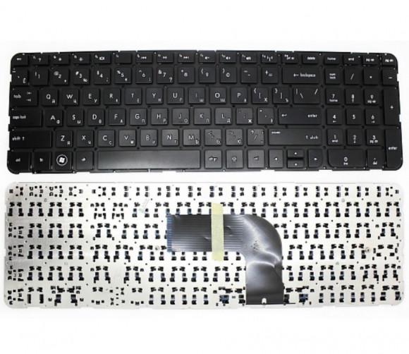Клавиатура для ноутбука HP Pavilion DV6-7000, черная, без рамки, плоский Enter
