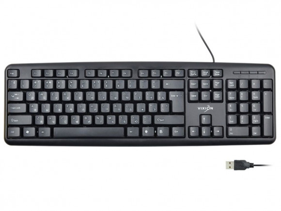 Клавиатура Vixion проводная N12, черный Клавиатура Vixion проводная N12, черный