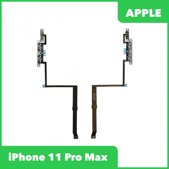 Шлейф для Apple iPhone 11 Pro Max на кнопки громкости, микрофон и вспышка