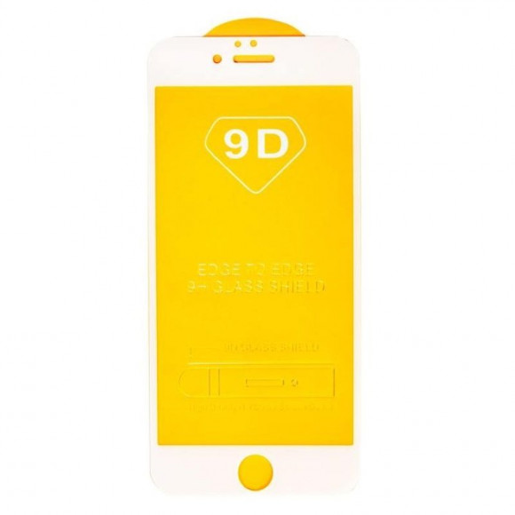 Защитное стекло 3D, 5D, 9D, 11D на дисплей для Apple iPhone 6, iPhone 6S, белое (без упаковки)