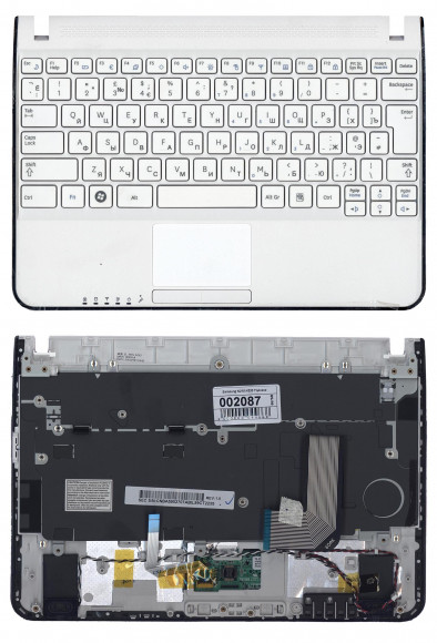 Клавиатура для ноутбука ноутбука Samsung N210, N220 топ-панель, белая