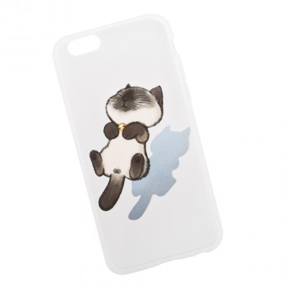 Силиконовый чехол LP для Apple iPhone 6, 6S "Котик Сиамский спит" (европакет)