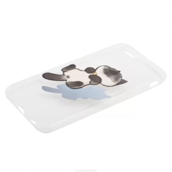 Силиконовый чехол LP для Apple iPhone 6, 6S "Котик Сиамский спит" (европакет)