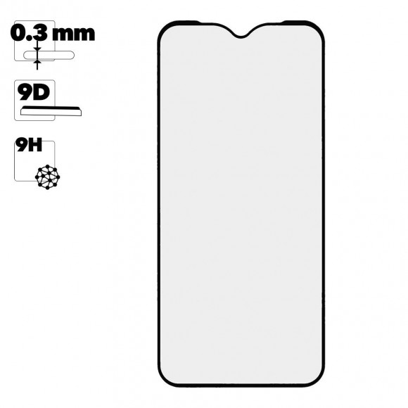 Защитное стекло для Huawei Honor 8S Edge To Edge 9H Glass Shield 9D (желтая подложка)
