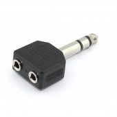 Разетвитель Jack 6,3 мм папа - 2 miniJack 3.5 мм мама Разетвитель Jack 6,3 мм папа - 2 miniJack 3.5 мм мама