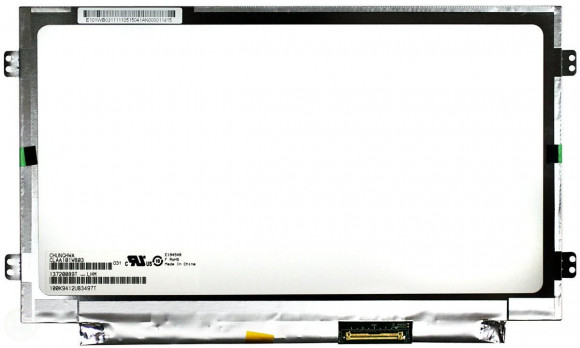 Матрица (экран) CLAA101WB03 для ноутбука, 10.1", 1366x768, 40 pin, LED, матовая, Slim, уши слева/справа