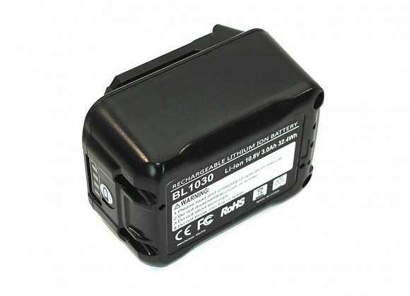 Аккумулятор для электроинструмента Makita (p/n: BL1041B), 3000мАч, 12В, Li-ion Аккумулятор для электроинструмента Makita (p/n: BL1041B), 3000мАч, 12В, Li-ion