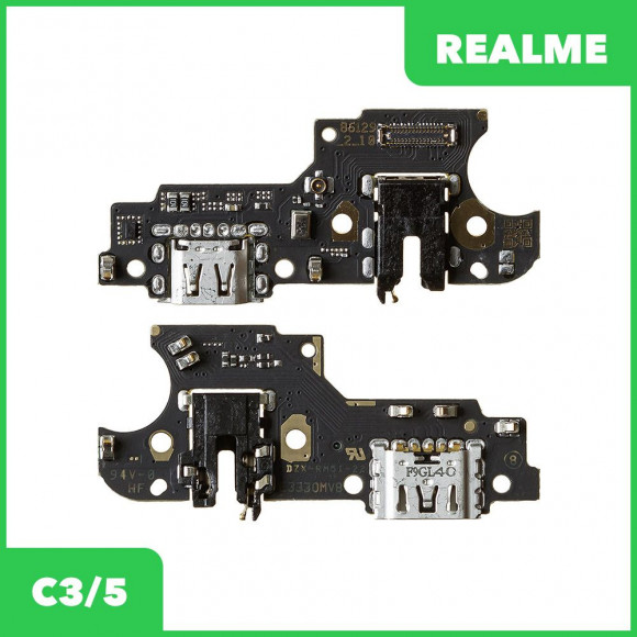 Системный разъем (разъем зарядки) для Realme C3, Realme 5, микрофон