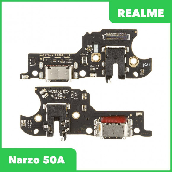 Системный разъем (разъем зарядки) для Realme Narzo 50A (RMX3430), микрофон