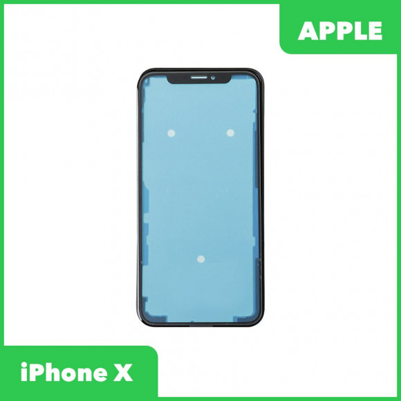 Стекло в сборе с рамкой для Apple iPhone X олеофобное покрытие Z, черный
