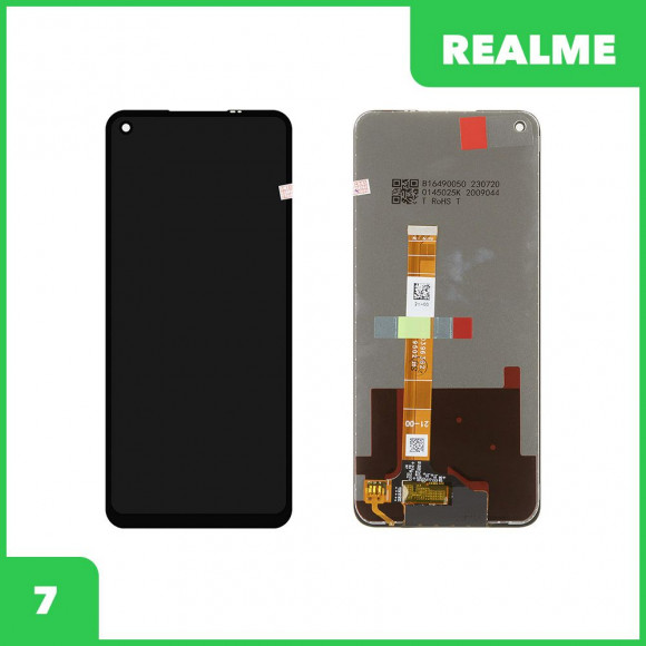 LCD дисплей для Realme 7 (RMX 2155) с тачскрином (черный) 100% оригинал