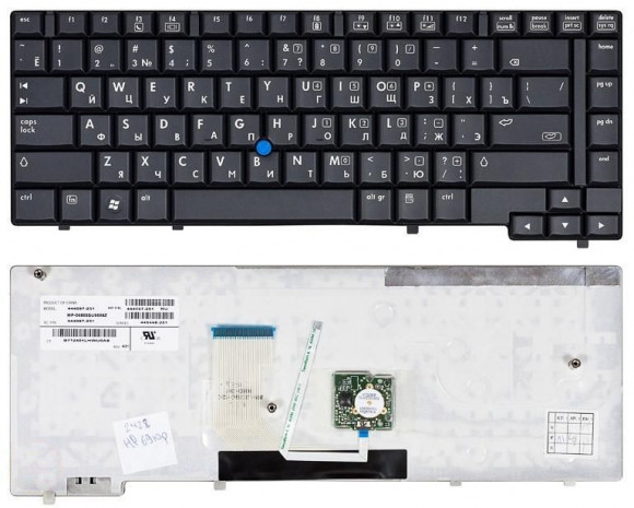Клавиатура для ноутбука HP Compaq 6910, 6910p, черная с указателем Клавиатура для ноутбука HP Compaq 6910, 6910p, черная с указателем