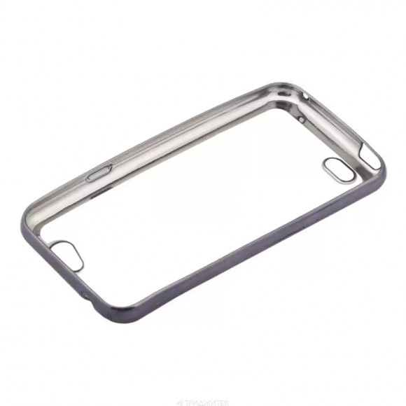 Чехол силиконовый "LP" для ZTE Blade A465 TPU (прозрачный с черной хром рамкой) (европакет)