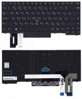 Клавиатура для ноутбука Lenovo ThinkPad E480, E485, черная Клавиатура для ноутбука Lenovo ThinkPad E480, E485, черная