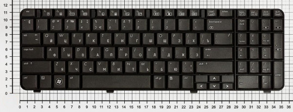 Клавиатура для ноутбука HP Compaq Presario CQ61, Pavilion G61, черная