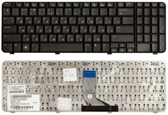 Клавиатура для ноутбука HP Compaq Presario CQ61, Pavilion G61, черная