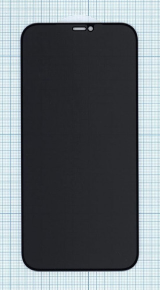 Защитное стекло Privacy "Анти-шпион" для iPhone 12 Pro Max, черное