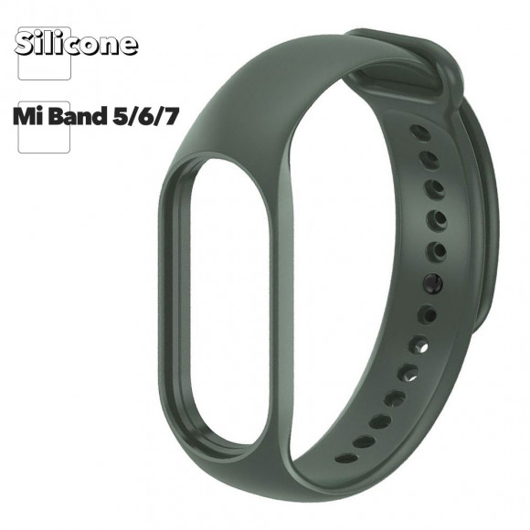 Ремешок для фитнес трекера Mi Band 7 (темно-зеленый)