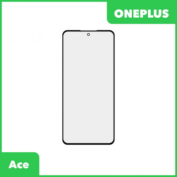 Стекло + OCA плёнка для переклейки OnePlus Ace (черный)