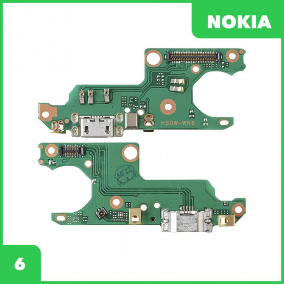 Системный разъем (разъем зарядки) для Nokia 6 c микрофоном