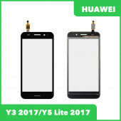 Сенсорное стекло (тачскрин) для Huawei Y3 (2017) (CRO-U00), Y5 Lite (2017), черный
