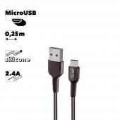 USB Дата-кабель Earldom EC-085M MicroUSB, 0.25 метра, черный USB Дата-кабель Earldom EC-085M MicroUSB, 0.25 метра, черный