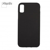 Защитная крышка "LP" для Apple iPhone X "Термо-радуга" черная-голубая (европакет)