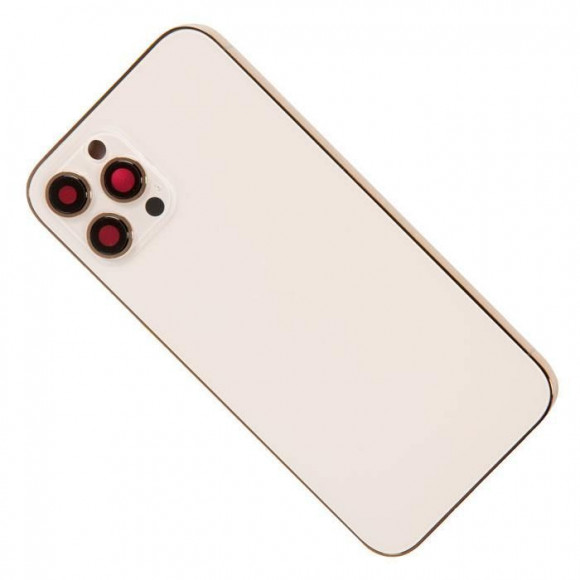 Задняя крышка корпуса в сборе с рамкой для Apple iPhone 12 Pro Max, золотая