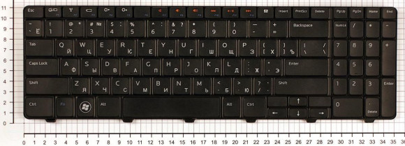 Клавиатура для ноутбука Dell Inspiron 15R, N5010, M5010, черная Клавиатура для ноутбука Dell Inspiron 15R, N5010, M5010, черная