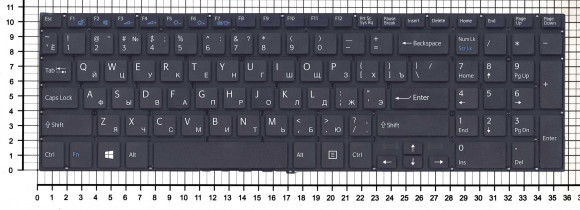 Клавиатура для ноутбука Sony FIT 15 SVF15, черная
