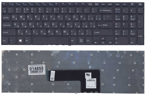 Клавиатура для ноутбука Sony FIT 15 SVF15, черная Клавиатура для ноутбука Sony FIT 15 SVF15, черная