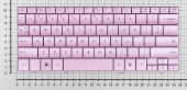Клавиатура для ноутбука HP Compaq Mini 110, 110с розовая