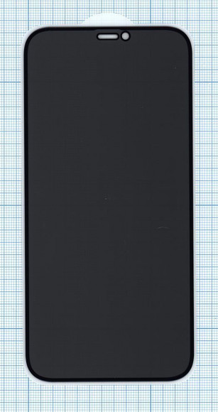 Защитное стекло Privacy "Анти-шпион" для iPhone 12 Pro, черное