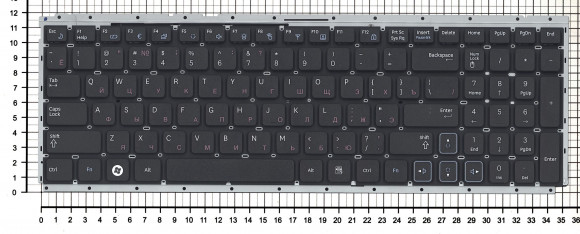 Клавиатура для ноутбука Samsung RC510 RV513 RV520, черная с частью корпуса