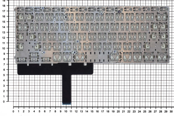 Клавиатура для ноутбука Asus ZenBook 3 Deluxe UX490UA, черная с подсветкой