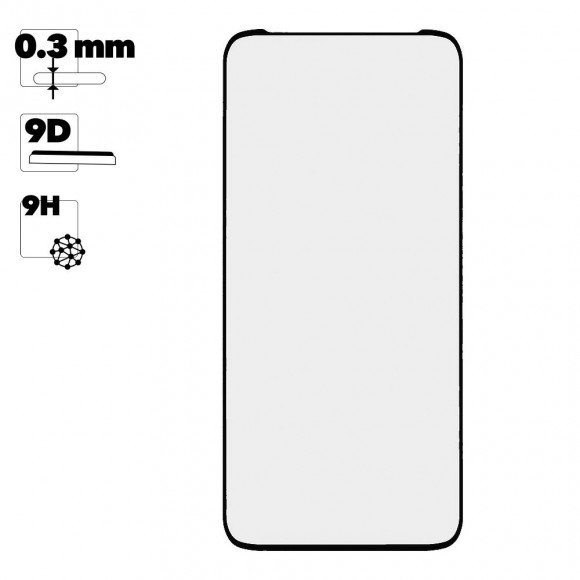 Защитное стекло для Huawei Honor 9C Edge To Edge 9H Glass Shield 9D 0, 3 мм (желтая подложка)