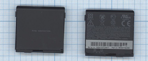 Аккумулятор SAPP160 для телефона HTC G2A, 3.7В, 4.95Wh