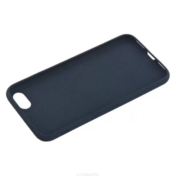 Силиконовая крышка LP для Apple iPhone 7, 8 (синяя, белые косые строчки (европакет))