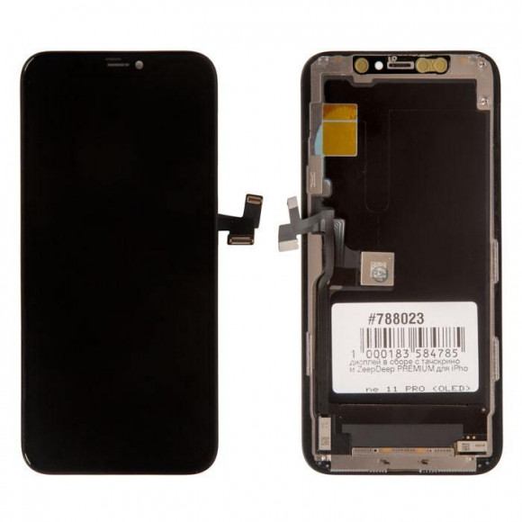 дисплей в сборе с тачскрином ZeepDeep PREMIUM для iPhone 11 Pro (OLED) + прокладка-абсорбер дисплей в сборе с тачскрином ZeepDeep PREMIUM для iPhone 11 Pro (OLED) + прокладка-абсорбер