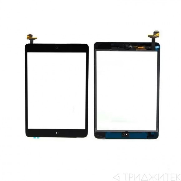 Тачскрин (сенсорное стекло) для планшета Apple iPad Mini 3 (A1599, A1600) (HC) с кнопкой Home, черный, 7.9
