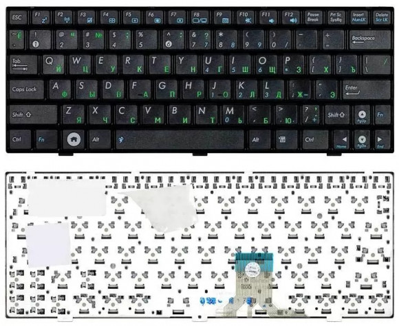 Клавиатура для ноутбука Asus Eee PC 1000, 1000H, 1000HD, 1004DN, 1000HE, черная