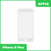 Стекло + OCA в сборе с рамкой для Apple iPhone 8 Plus олеофобное покрытие, белый
