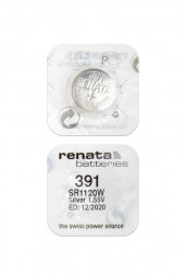 Батарейка (элемент питания) Renata SR1120W 391 (0%Hg), 1 штука Батарейка (элемент питания) Renata SR1120W 391 (0%Hg), 1 штука