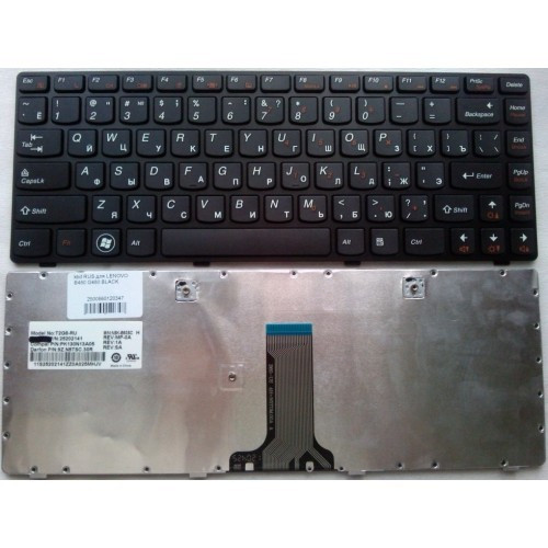 Клавиатура для ноутбука LENOVO B480 G480 BLACK РУССКАЯ РАСКЛАДКА